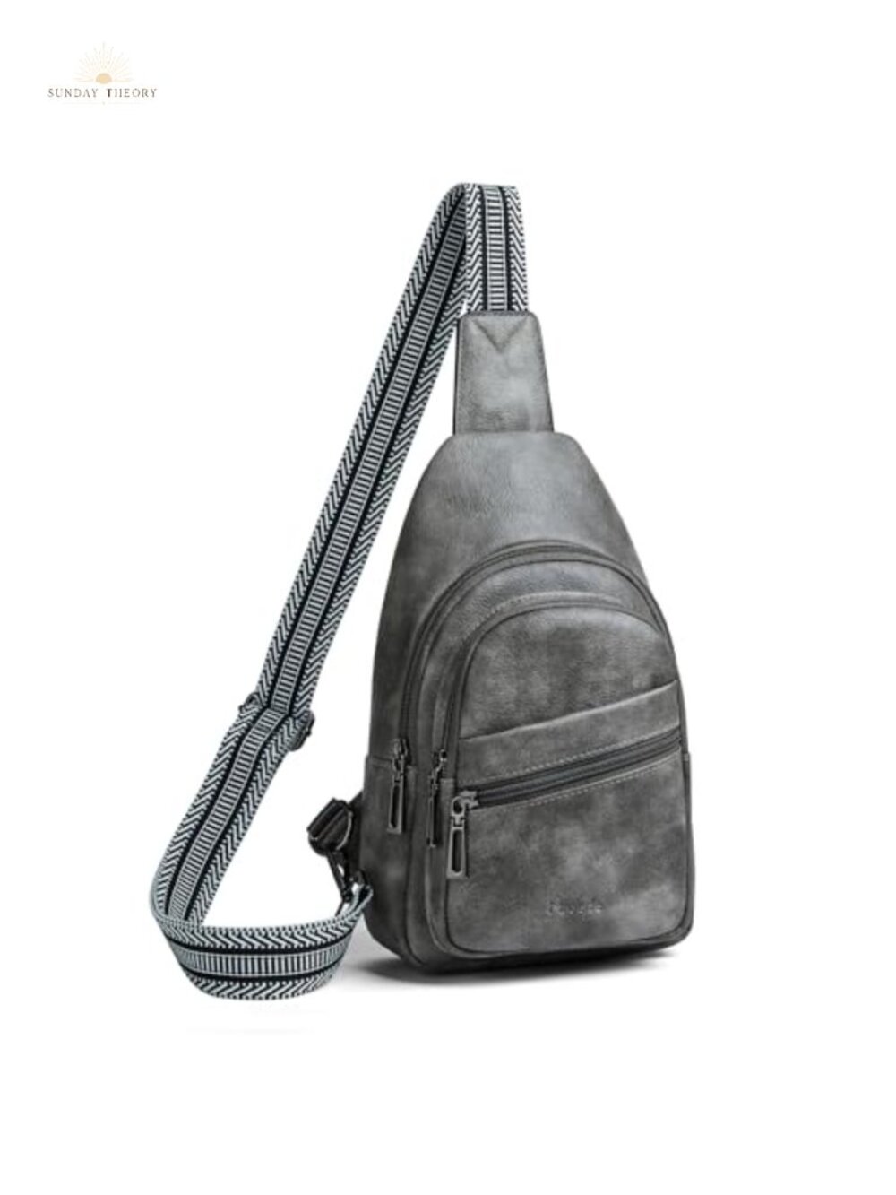 Vegan PU Leather Sling Bag Crossbody Fanny Pack Adjustable Strap Women